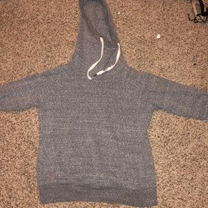 Grey turtle neck hoodie